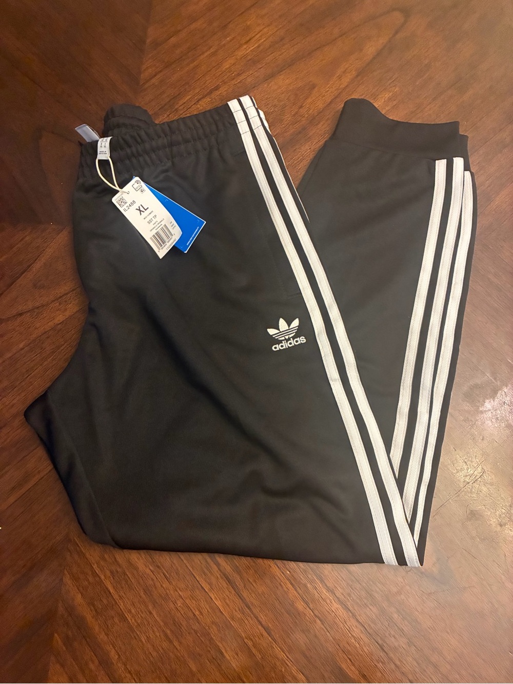 adidas Originals Men's Adicolor  Superstar Track Pants, Black/White, XL New